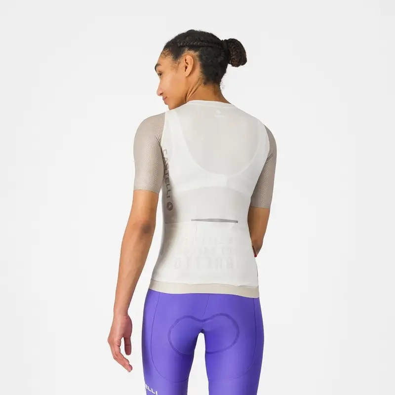 Maillot de Route Manches Courtes Jersey Corretto Femme Ivoire/Beige Taille L #1