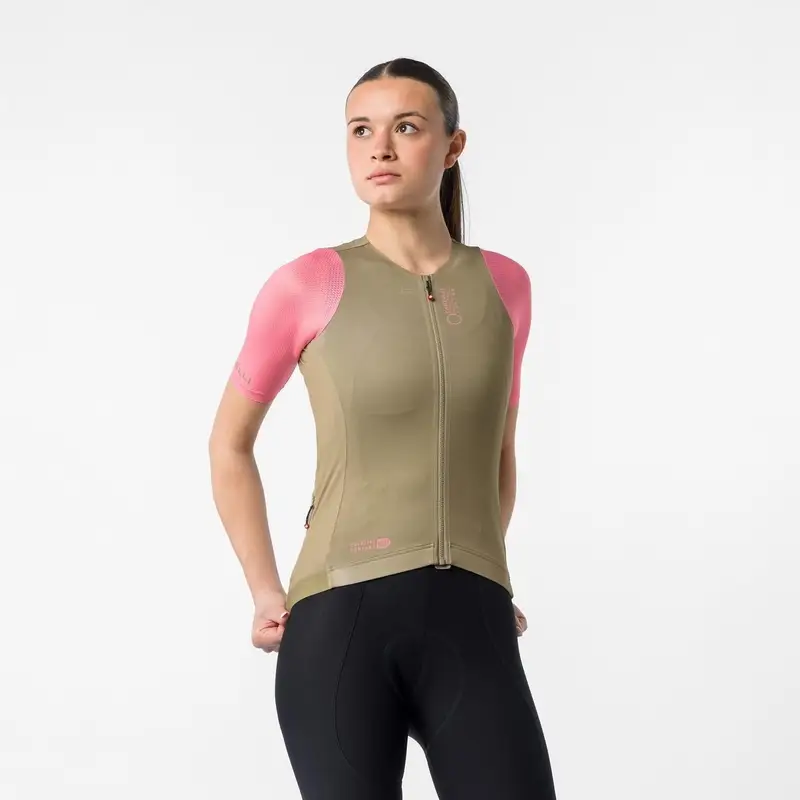 Maillot Route Manches Courtes Jersey Corrigé Femme Elmwood/Rose Giro Taille S - image