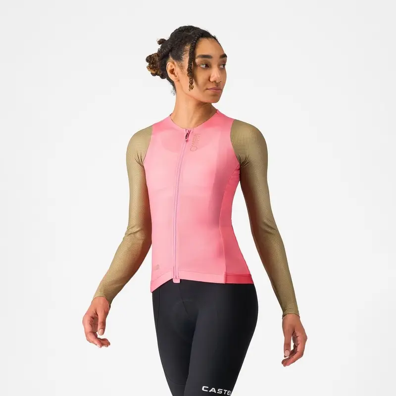 Road Long Sleeve Jersey Correct Woman Pink Giro/Elmwood Size XS - image