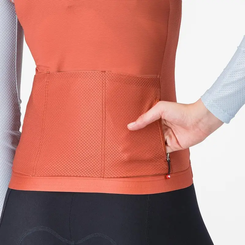 Maillot de Route Manches Longues Maillot Correct Femme Paprika/Ciel d'Hiver Taille M #4