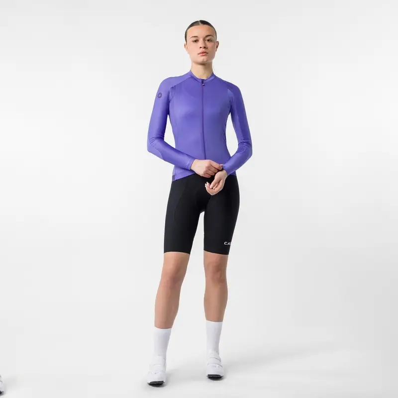 Road Long Sleeve Jersey Espresso 2 Women Ultraviolet Size XS #4