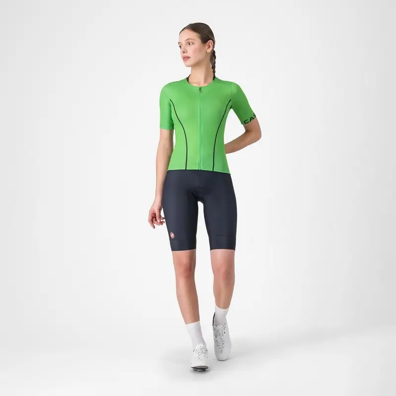 Road Short Sleeve Jersey Anima Flow Women Kelly Green/Black Size M #5