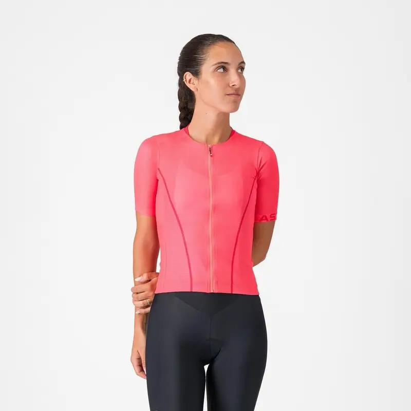 Straßen-Trikot Kurzarm Jersey Anima Flow Damen Brilliant Pink/Hibiscus Größe XS - image