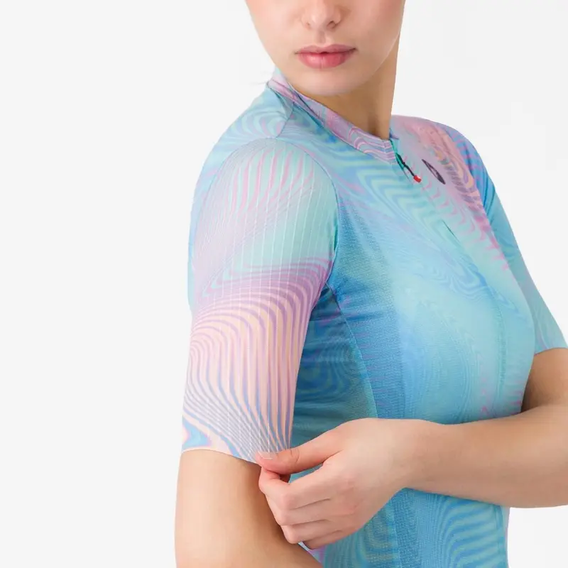 Straßen-Trikot Kurzarm-Jersey Cosmic Vortex Damen Multicolor Pink Grün Größe XS #4