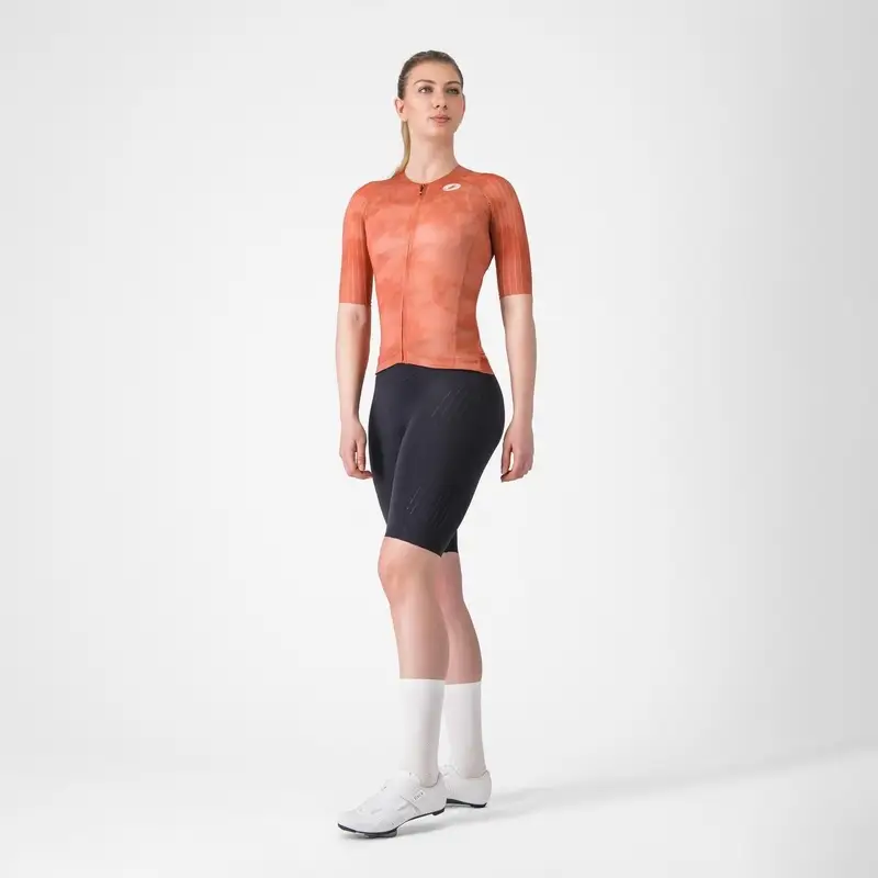 Straßen-Trikot Kurzarm Jersey Aero Race 8s Damen Paprika Größe XL #5