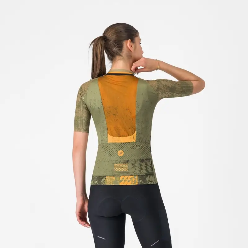 Strada Kurzarmtrikot Jersey Unlimited Pro 2 Damen Forest Green/Elmwood/Vivid Ora Größe L #1