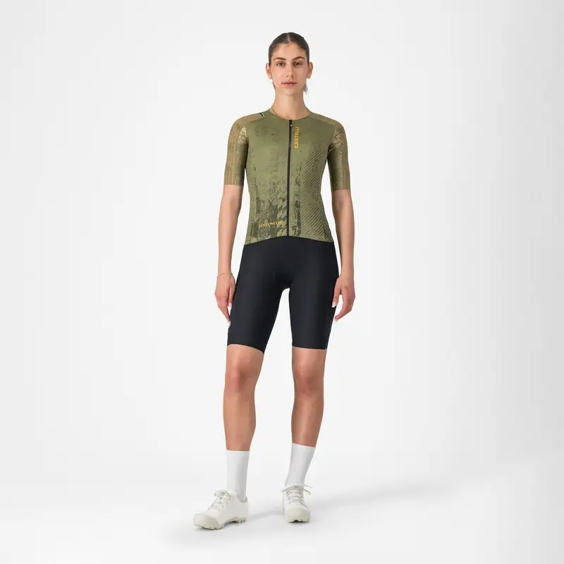 Strada Kurzarmtrikot Jersey Unlimited Pro 2 Damen Forest Green/Elmwood/Vivid Ora Größe XL #5