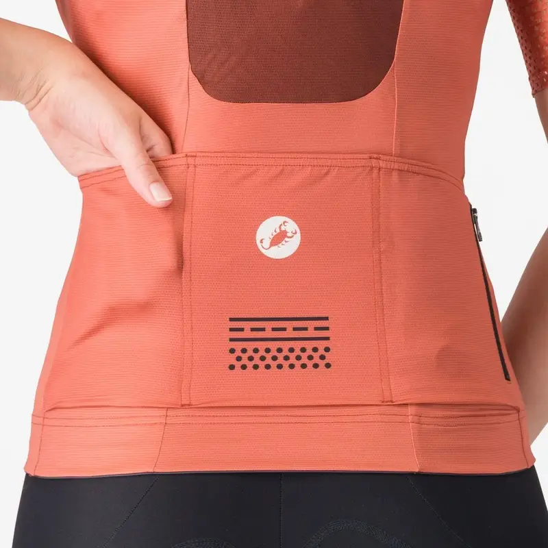 Maillot Route Manches Courtes Jersey Unlimited Pro 2 Femme Paprika Taille S #3