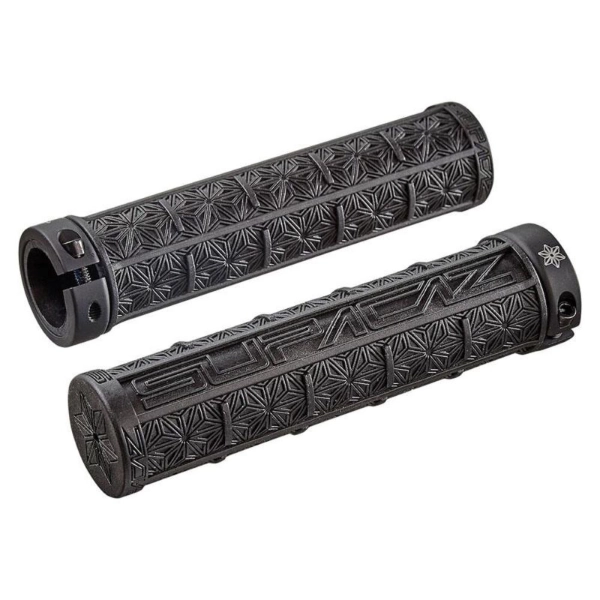 Poignées en caoutchouc double densité Grizips lock-on noir #1