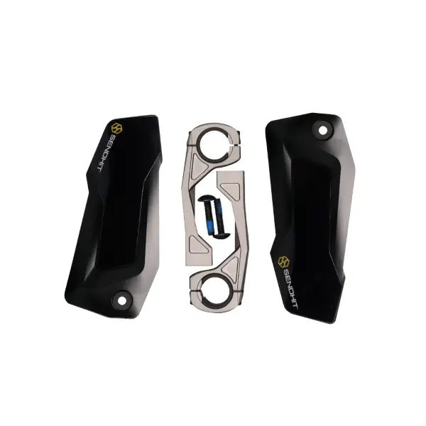 Coppia Paramani Nock V3 Regolabili Mtb Nero Con Staffa Grigia #1