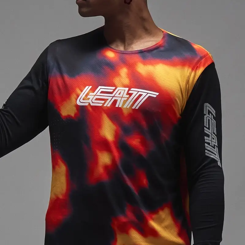 Camiseta de MTB Manga Larga Gravity 8.0 Heatmap Rojo Talla M #5