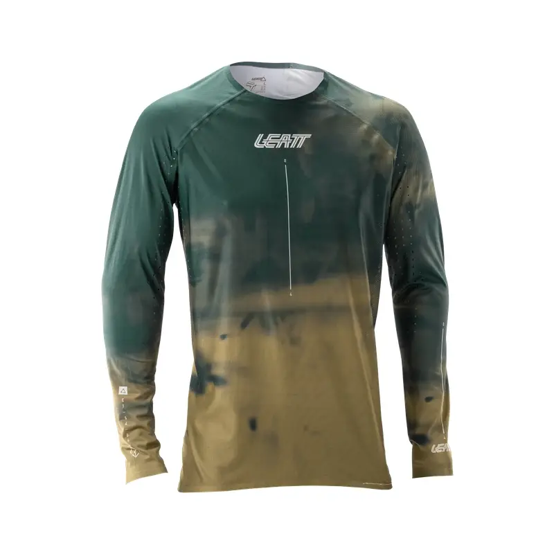 Gravity 5.0 Spruce Green Long Sleeve MTB Jersey Size L - image
