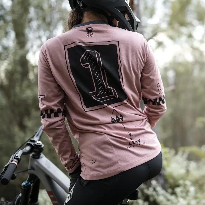 Maglia MTB A Maniche Lunghe Gravity 3.0 Donna Dusty Pink Taglia XS #3