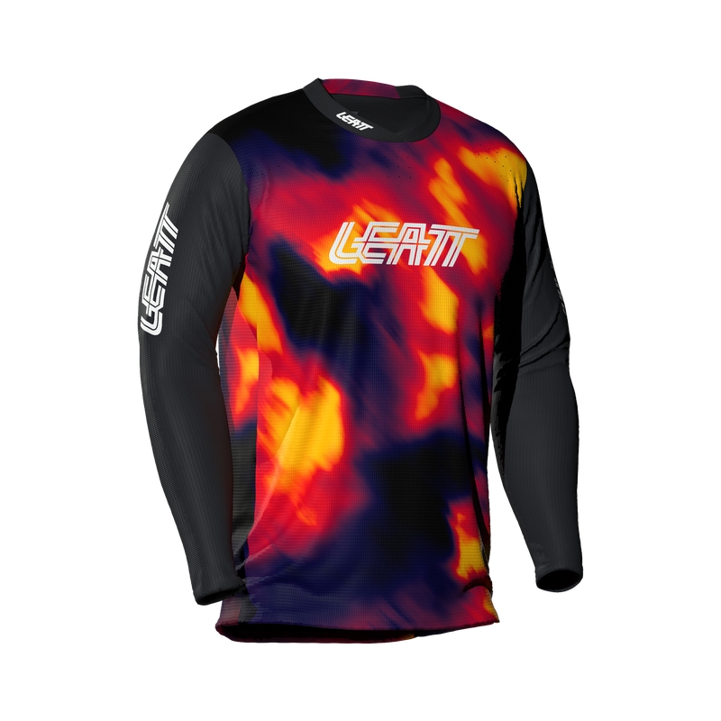 Maglia MTB A Maniche Lunghe Gravity 4.0 Bambino Heatmap Red Taglia S