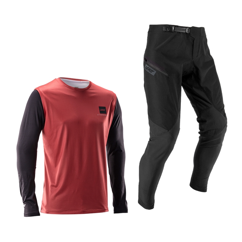 Ride Kit Maglia + Pantaloni MTB Gravity 1.0 Bambino Dusty Red Taglia XXS