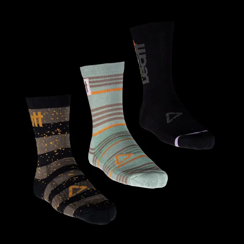 Calze Estive MTB Black/Cream White/Mist Green Taglia 38-42 #8