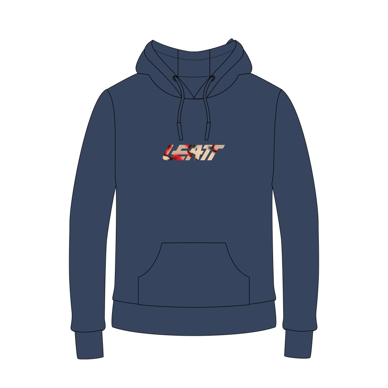 Felpa Con Cappuccio Core Denim Blue Taglia S