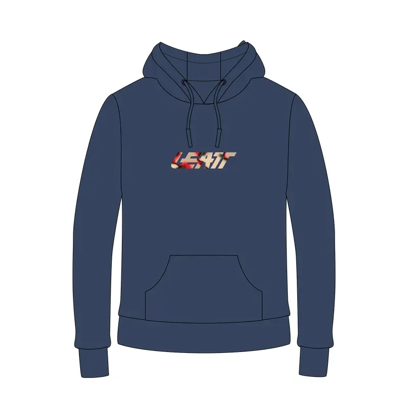 Felpa Con Cappuccio Core Denim Blue Taglia S - image