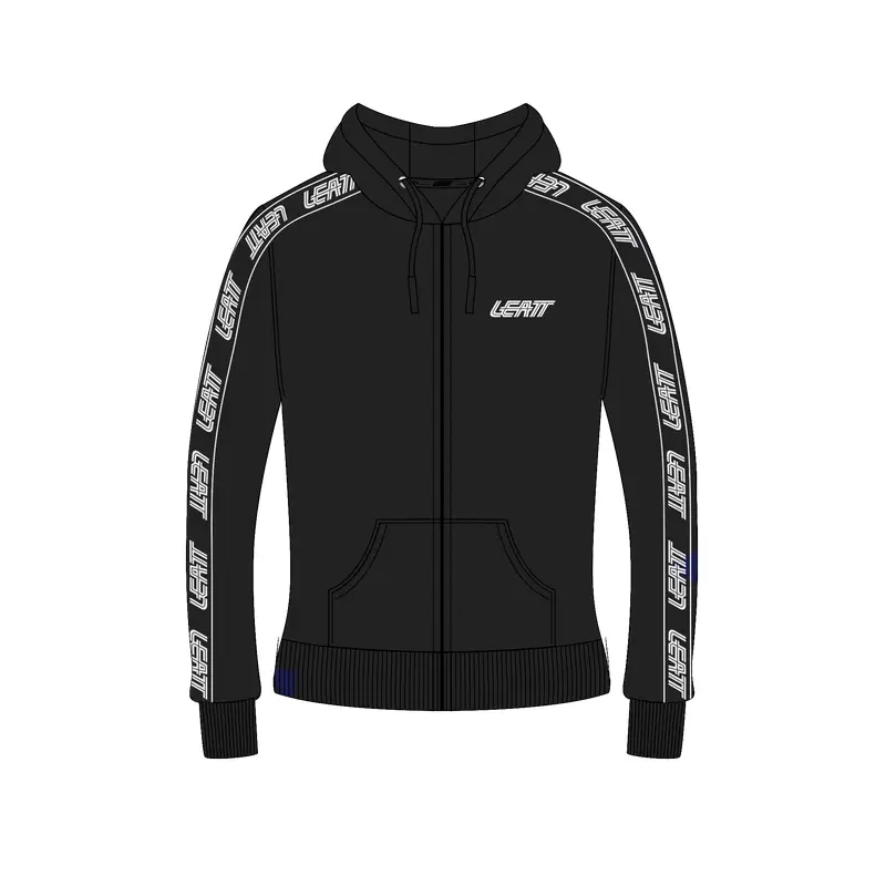 Felpa Con Cappuccio Zip Tech Donna Heather Black Taglia XS - image