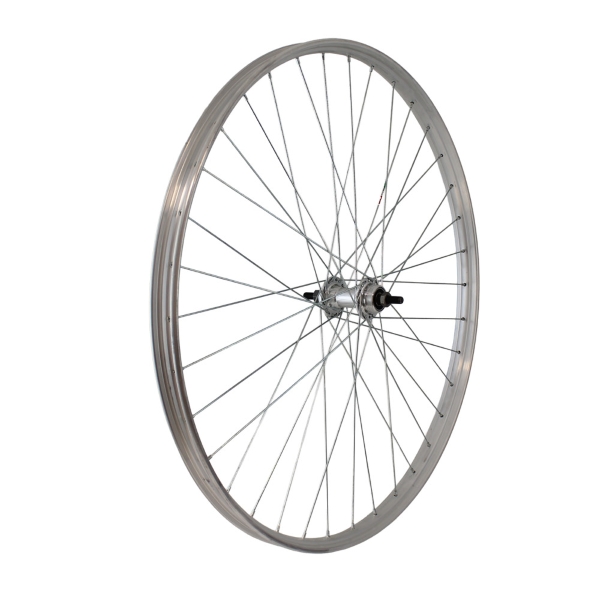 Ruota Posteriore A Filetto Tipo R 28x5/8 Perno 3/8 1v Argento