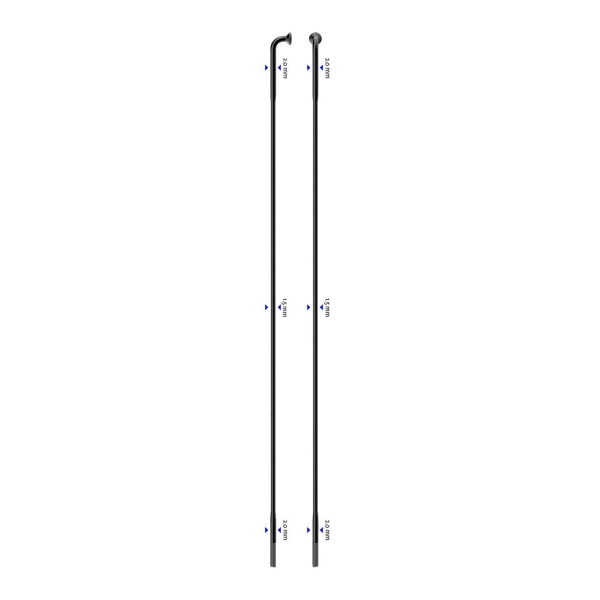 Raggio Laser I 256mm Con Nipples Ottone 12mm Rivestiti In Nickel Nero