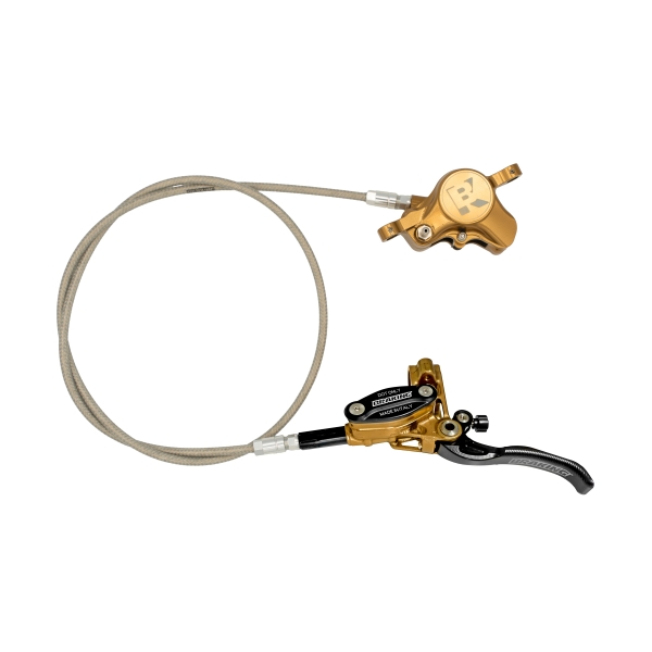Par de frenos de disco Evo Kevlar Tube y acero entrelazado de oro de 5 mm