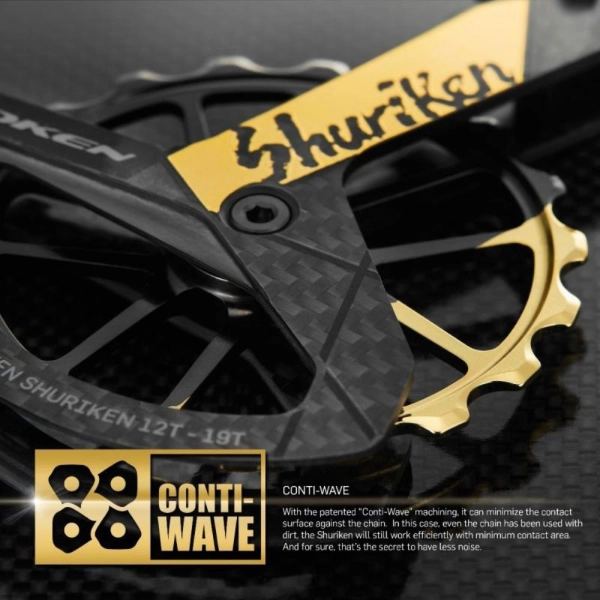 Pulegge e gabbia cambio oversize Shuriken per Shimano Dura-ace / Ultegra nero #4