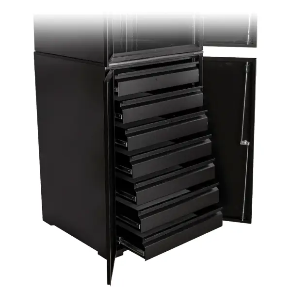 Armadio Basso con Ante e Cassetti 949.1-BLACK Altezza 1.02m - image