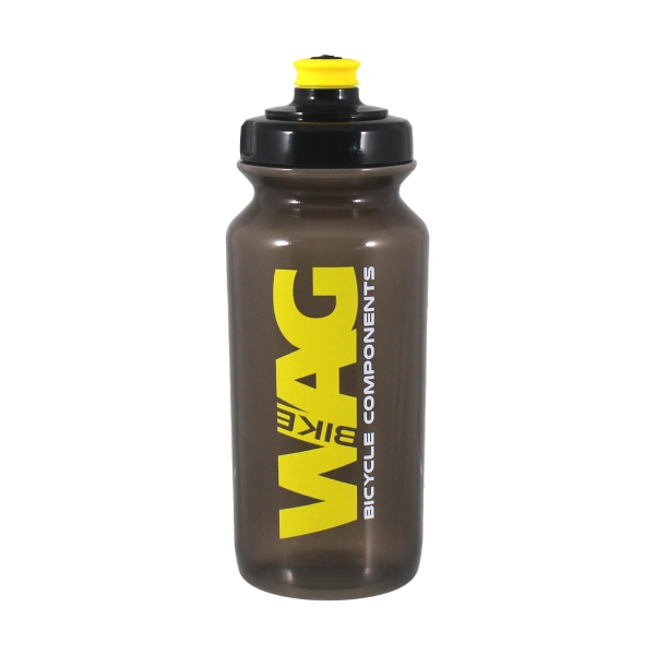Botella Deportiva 500 ml Sin Cápsula Protectora Negro Transparente Logo Wag Amarillo