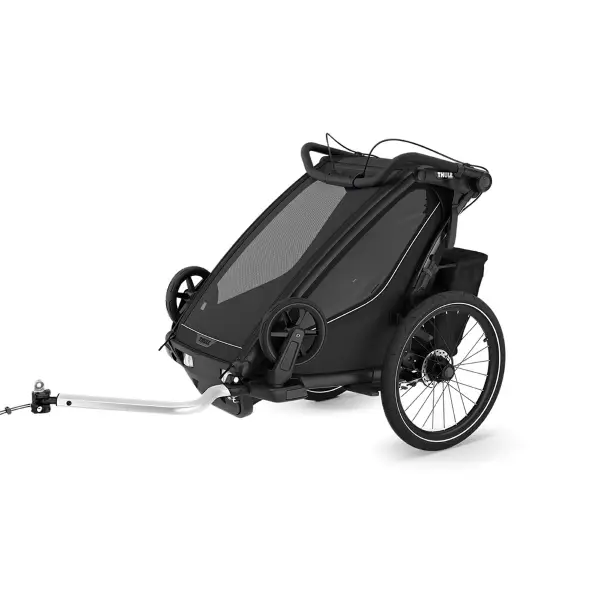 Carrellino Porta Bimbi Multisport E Passeggino Thule Chariot Sport 2 Single Black #1