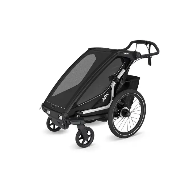 Carrellino Porta Bimbi Multisport E Passeggino Thule Chariot Sport 2 Single Black #2