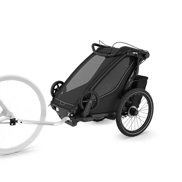 Carrellino Porta Bimbi Multisport E Passeggino Thule Chariot Sport 2 Single Black #5