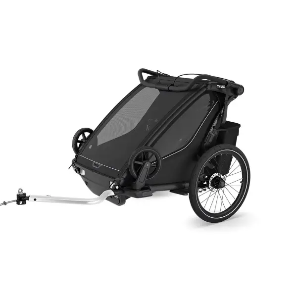 Carrellino Porta Bimbi Multisport E Passeggino Thule Chariot Sport 2 Double Black #2