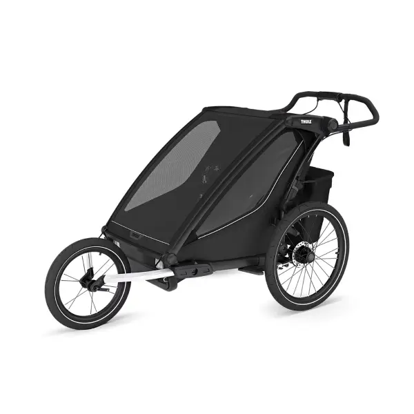 Carrellino Porta Bimbi Multisport E Passeggino Thule Chariot Sport 2 Double Black - image