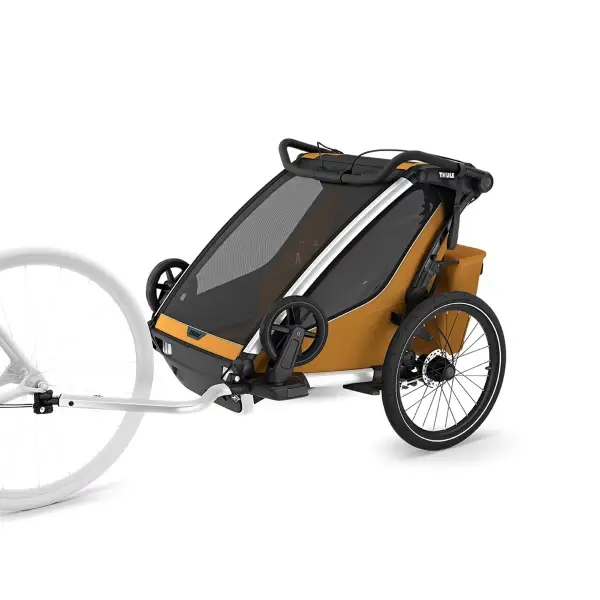 Carrellino Porta Bimbi Multisport E Passeggino Thule Chariot Sport 2 Double Natural Gold #1