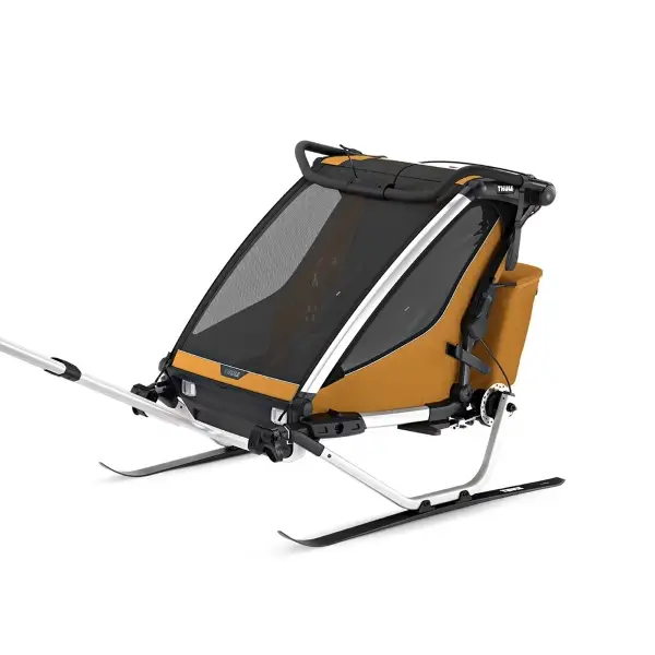 Carrellino Porta Bimbi Multisport E Passeggino Thule Chariot Sport 2 Double Natural Gold #2