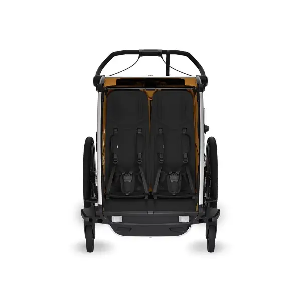 Carrellino Porta Bimbi Multisport E Passeggino Thule Chariot Sport 2 Double Natural Gold #4