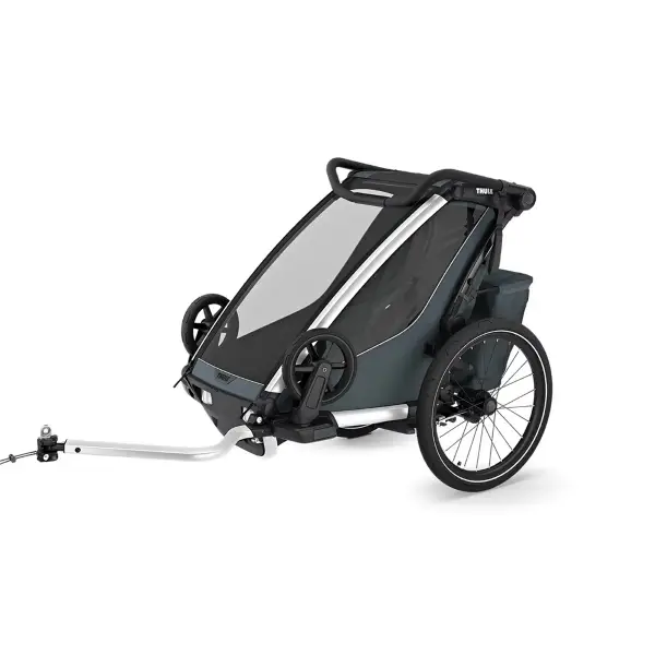 Carrellino Porta Bimbi Multisport E Passeggino Thule Chariot Cross 2 Single Dark Slate #4