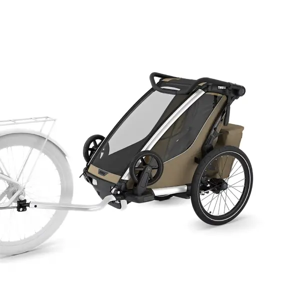 Carrellino Porta Bimbi Multisport E Passeggino Thule Chariot Cross 2 Single Faded Khaki #1