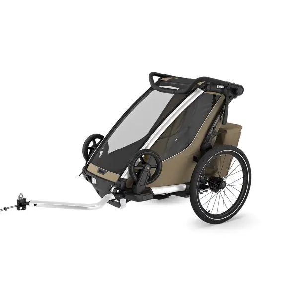 Carrellino Porta Bimbi Multisport E Passeggino Thule Chariot Cross 2 Single Faded Khaki #3