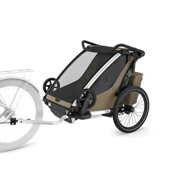 Carrellino Porta Bimbi Multisport E Passeggino Thule Chariot Cross 2 Double Faded Khaki #5