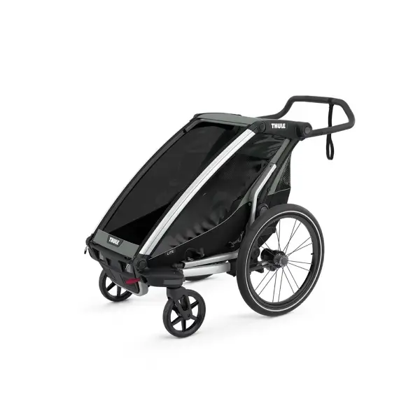 Carrellino Porta Bimbi Multisport E Passeggino Thule Chariot Lite1 Agave - image