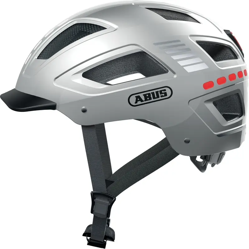 Casco Urban Hyban 2.0 LED Signal Silver Shiny Größe M (52-58 cm) - image