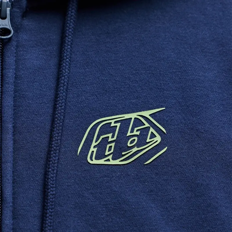 Badge Navy Zip Hoodie Size L #2