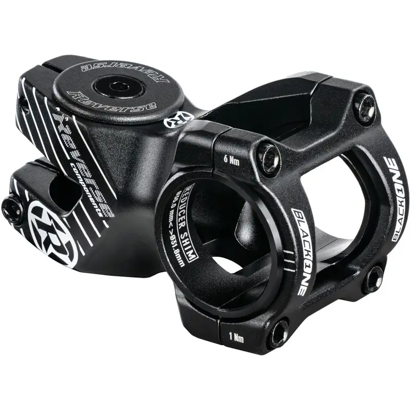 Attacco Manubrio Black-One D-2 50mm 31.8 & 35mm Nero/Bianco Tappo Serie Sterzo e Vite - image