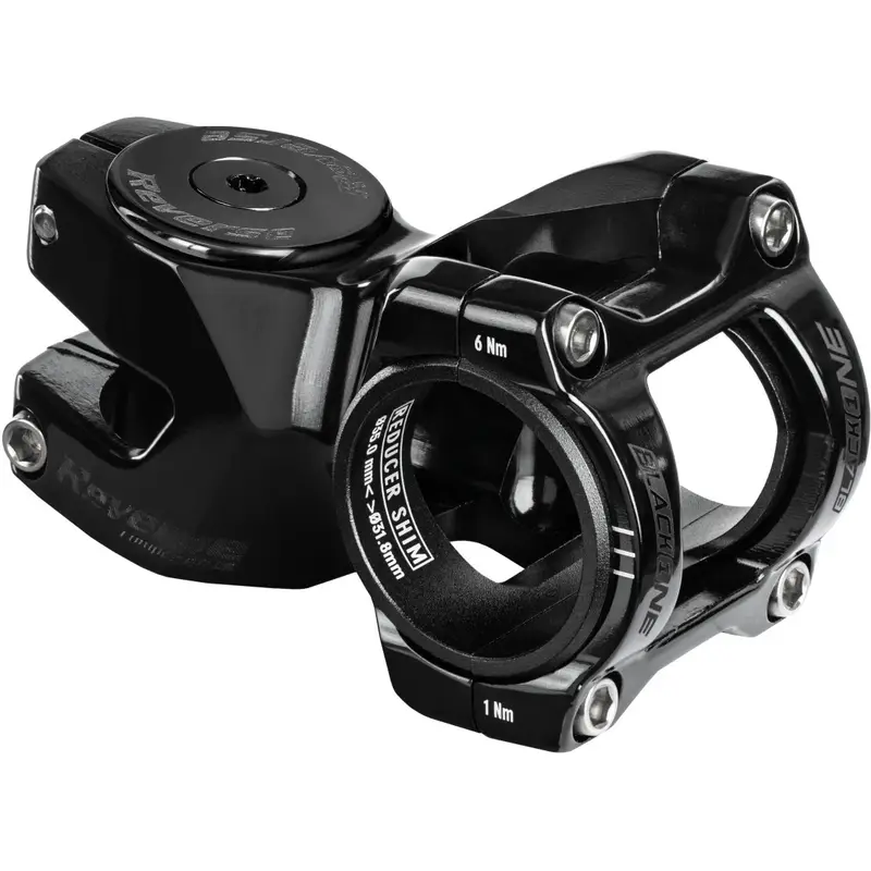 Attacco Manubrio Black-One Titanium D-2 50mm 31.8 & 35mm Nero Tappo Serie Sterzo e vite - image