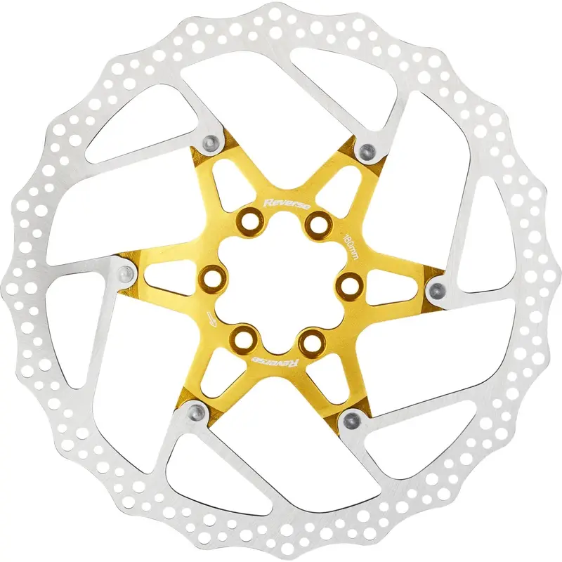 Disco Freno in Alluminio/Acciaio 180mm Argento/Oro - image