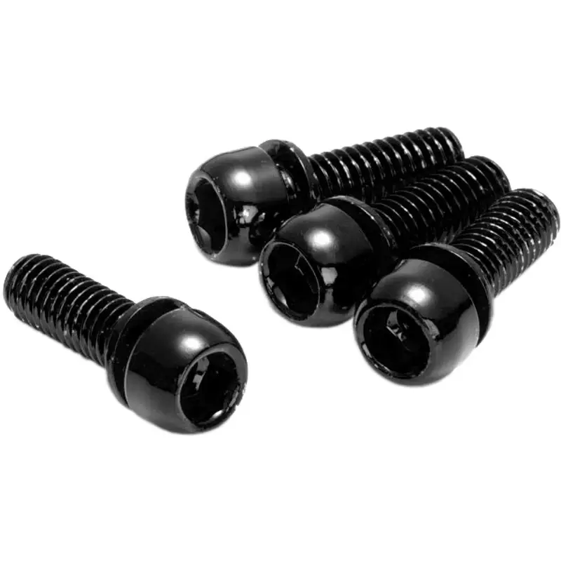 Screw Set for Brake Adapter M6x18mm 4 Pieces Black - image