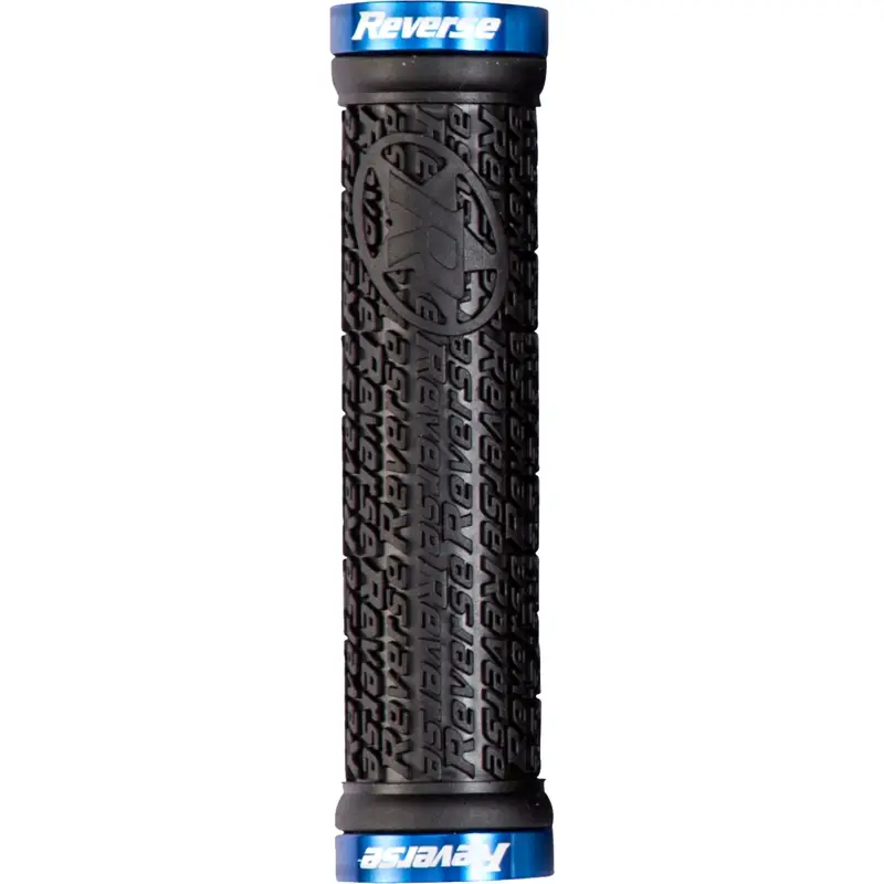 Manopole Stamp Lock-On 30mm x 135mm Nero/Azzurro - image