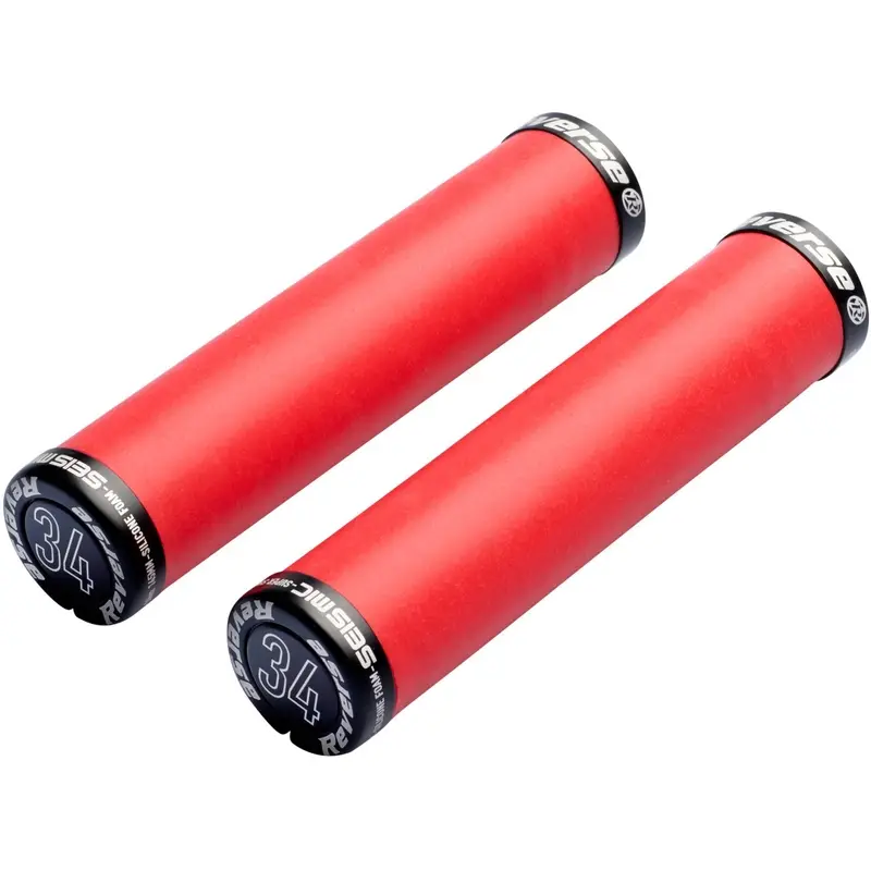 Manopole Seismic Ergo Lock-On 34mm x 145mm Rojo/Negro - image